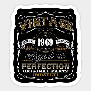 Vintage 1969 Shirt 50th Birthday Gift Fiftieth Bday T Shirt Sticker